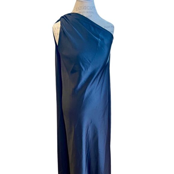 RENEE C. Women's One Shoulder Scarf Satin Midi Dress Small NWT - Picture 2 of 5